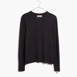 Madewell Long-Sleeve Baby Tee XS Black
